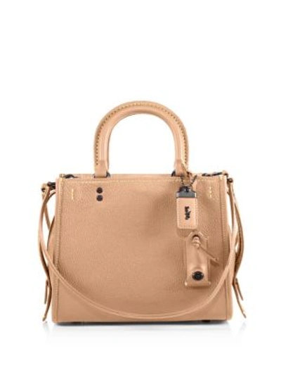 Coach Rogue Leather Satchel In Beechwood