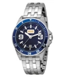 Just Cavalli Blue Dial Mens Stainless Steel Watch Jc1g014m0075 In Blue,silver Tone