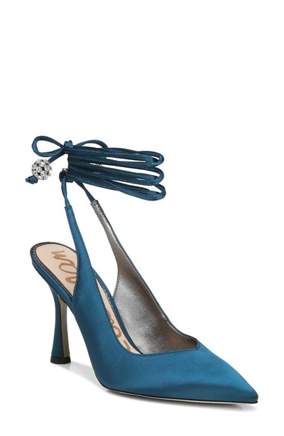 Sam Edelman Women's Harvie Ankle-tie Pumps Women's Shoes In Blue