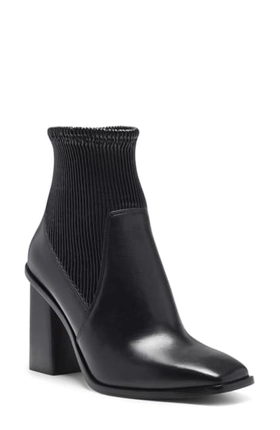 Vince Camuto Women's Dasta Block-heel Booties Women's Shoes In Black Leather