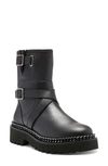 Vince Camuto Women's Messtia Buckle Lug Sole Booties Women's Shoes In Black Leather