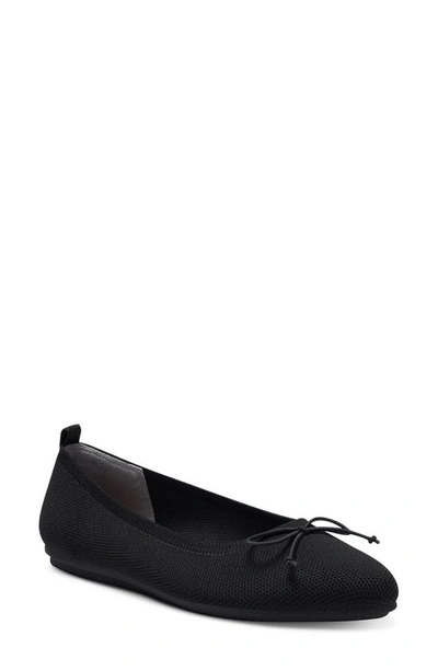 Vince Camuto Women's Flanna Washable Knit Bow-tie Flats Women's Shoes In Black