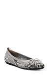 Vince Camuto Women's Flanna Washable Knit Bow-tie Flats Women's Shoes In Snake Print
