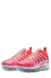 Nike Women's Air Vapormax Plus Running Sneakers From Finish Line In Platinum Tint/flash Crimson/pink Blast