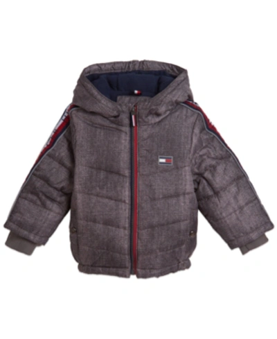 Tommy Hilfiger Kids' Baby Boys Crosby Signature Puffer Jacket In Steel Grey  | ModeSens