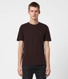 Allsaints Brace Ss Crew In Oxblood Red