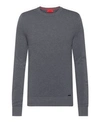 Hugo Men's San Clemens Crewneck Sweater In Charcoal