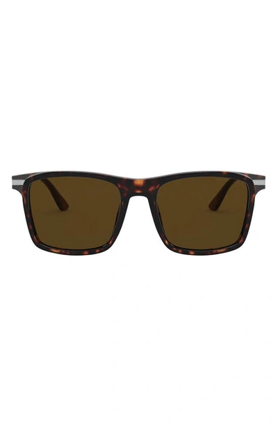 Prada Brown Polarized Square Mens Sunglasses Pr 19xs 01a01d 54 In Dark Brown
