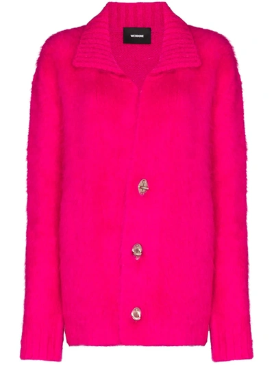 We11 Done Hardware Button Cardigan In Pink