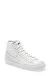 Nike Blazer Mid '77 Sneakers With Metallic Mini Swoosh In White In White/ Sail/ Vast Grey