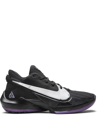 Nike Zoom Freak 2 Basketball Shoes In Black/metallic Silver/atomic Pink