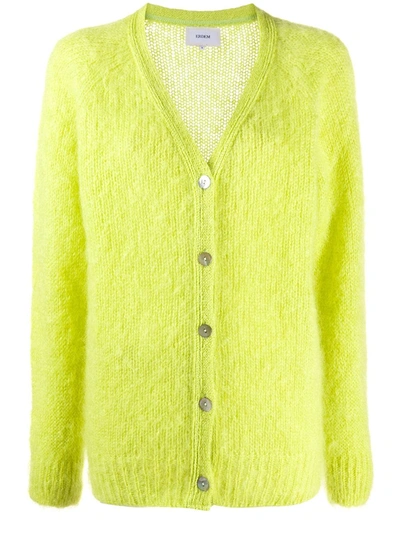 Erdem Rib-trimmed Knitted Cardigan In Yellow