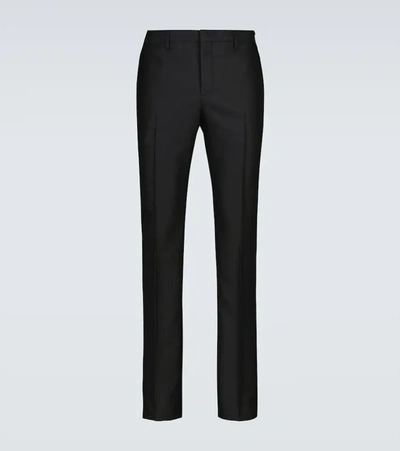 Fendi Pressed Crease Tailored Trousers In Black