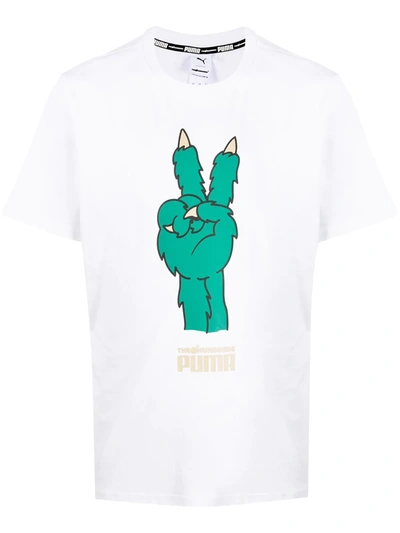 Puma Graphic Print T-shirt In White