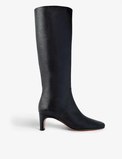 Maje Felicie Heeled Leather Knee-high Boots