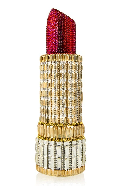 Judith Leiber Women's Lipstick Seductress Crystal Clutch In Champagne