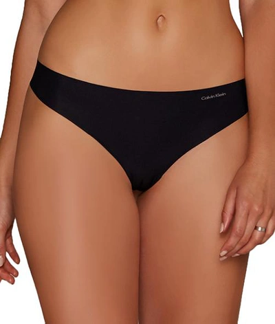 Calvin Klein Invisibles Thong 3-pack In Black