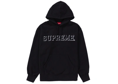 Pre-owned Supreme  Drop Shadow Hooded Sweatshirt Black