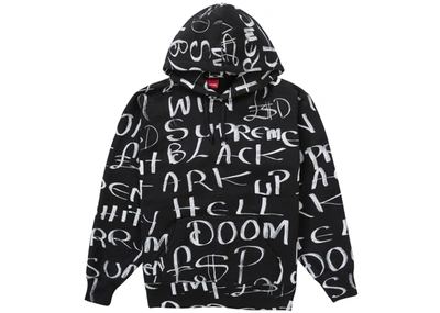 Pre-owned Supreme  Black Ark Hooded Sweatshirt Black