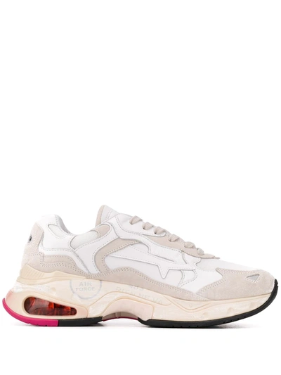 Premiata Sharky Trainers In White Leather