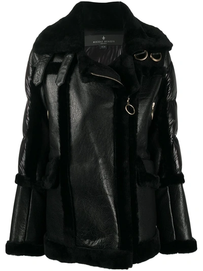 Nicole Benisti Shearling-trimmed Puffer Jacket In Black