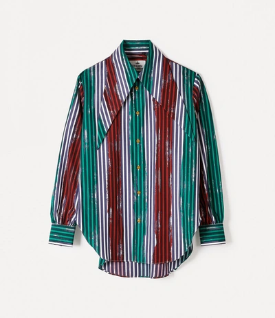 Vivienne Westwood Hals Shirt Painted Stripes In Multicolor