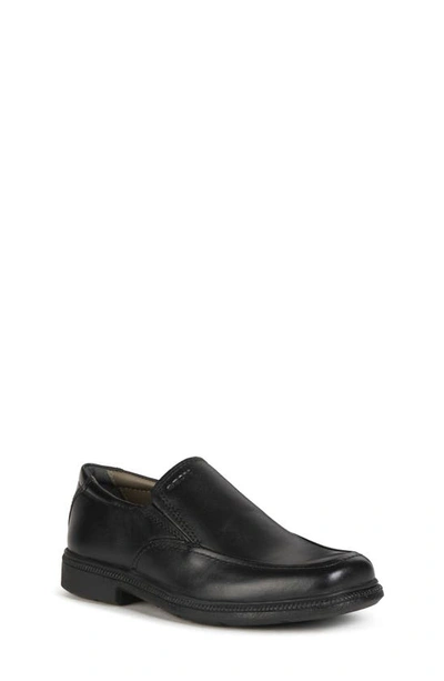 Geox Kids' Leather Federico Shoes In Black