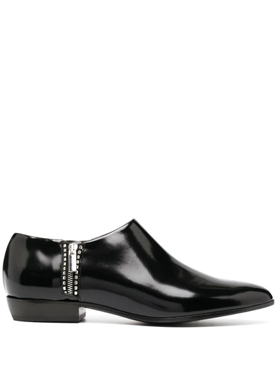 Emporio Armani Block Heel Ankle Boots In Black