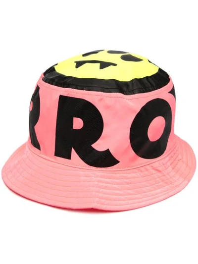 Barrow Logo Print Bucket Hat In Pink