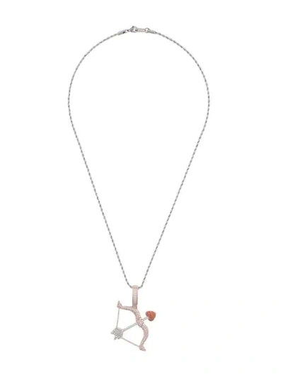 Darkai Cupid's Bow Pendant Necklace In Silver