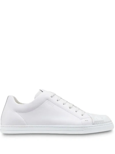 Fendi Ff Motif Monochrome Sneakers In White