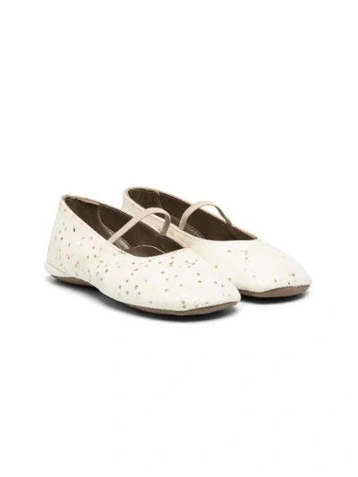 Pèpè Kids' Star Print Ballerinas In Neutrals