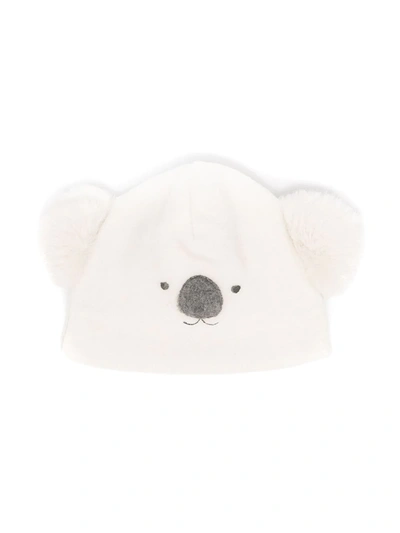 Il Gufo Babies' Koala Beanie Hat In White