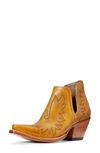 Ariat Dixon Western Bootie In Mustard Leather