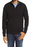 Robert Graham Vasa Quarter Zip Sweater In Black