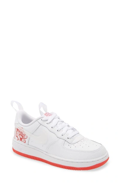 Nike Force 1 Lv8 3 Little Kids' Shoe In White/ White/ University Red