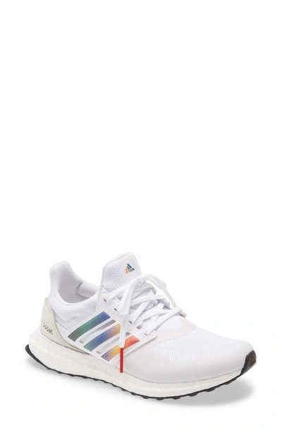 Adidas Originals Ultraboost Dna Running Shoe In White/ Active Red/ Core Black