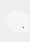 Polo Ralph Lauren Pony Cocktail Napkin Set In White