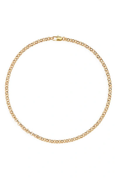 Laura Lombardi Rolo Chain Necklace In Brass