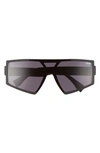 Quay Space Age 65mm Sunglasses In Matte Black/ Black Lens