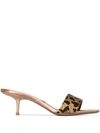 Alexander Wang Jessie Crystal-embellished Leather Mules In Brown