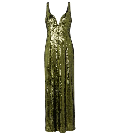 galvan london green sequin dress Rent Galvan Green Stargaze Sequin Dress