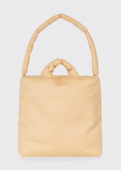 Kassl Trench Medium Puffy Tote Bag In Beige