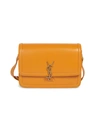 Saint Laurent Solferino Medium Ysl Shoulder Bag In Dark Yellow