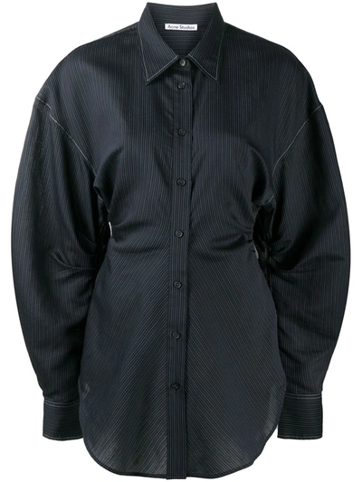 Acne Studios Structured Pinstripe Shirt In Blue