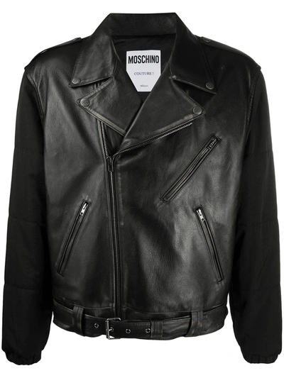 Moschino Classic Biker Jacket In Black