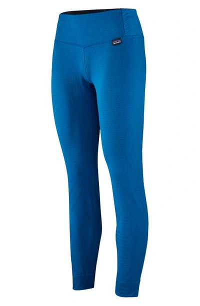 Patagonia Capilene® Thermal Weight Base Layer Tights In Alpine Blue-lt Alpine Bl X-dye