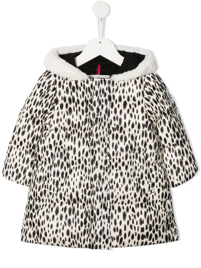 Moncler Babies' Dalmatian Spot-print Padded Jacket In White