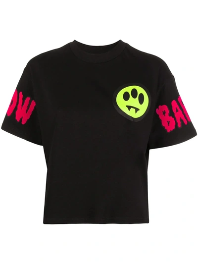 Barrow Black Unisex T-shirt With Logo And Prints