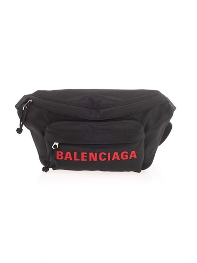 Balenciaga Logo Belt Bag In Black